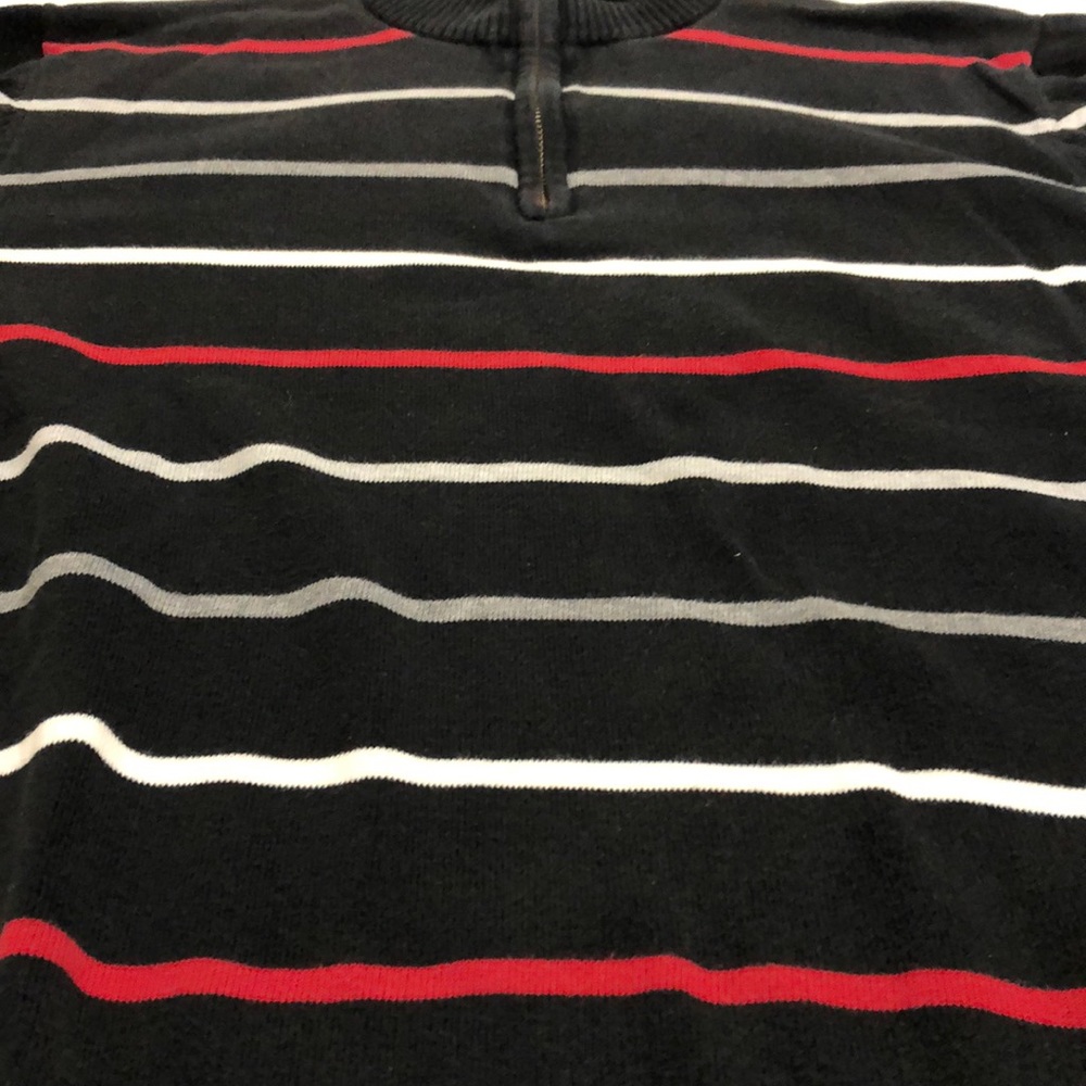 Men’s Old Navy 1/4 Zip Striped Sweater - Picture 3 of 7